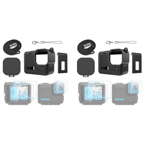 ZORBES® for GoPro Hero 4K Silicone Case Cover Camera Shield HD Tempered Glass Lens Screen Protector Anti-Scratch Accessories Kit 2PCS ZORBES® for GoPro Hero 4K Silicone Case Cover Camera Shield HD Tempered Glass Lens Screen Protector Anti-Scratch Accessories Kit 2PCS